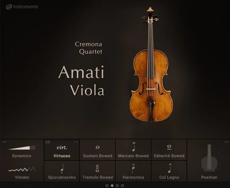 Native Instruments Cremona Quartet Solo interface