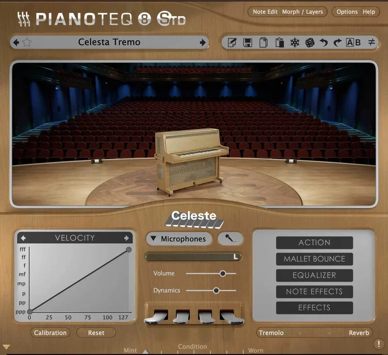 Modartt Pianoteq Instrument Pack: Celeste interface