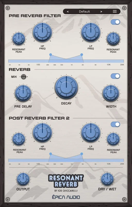 Épica Audio Resonant Reverb interface