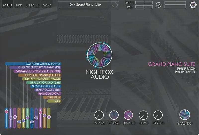 Nightfox Audio Grand Piano Suite interface