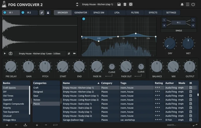 AudioThing Fog Convolver 2 (Upgrade from Fog Convolver 1) interface
