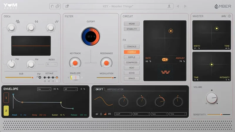 Yum Audio Ember interface