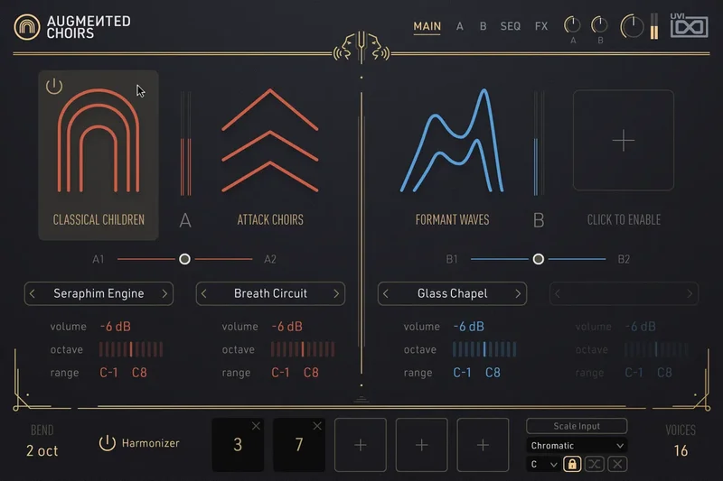 UVI Augmented Choirs interface