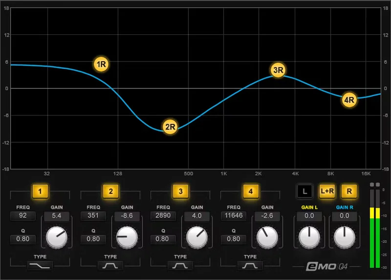 Waves eMo Q4 Equalizer interface