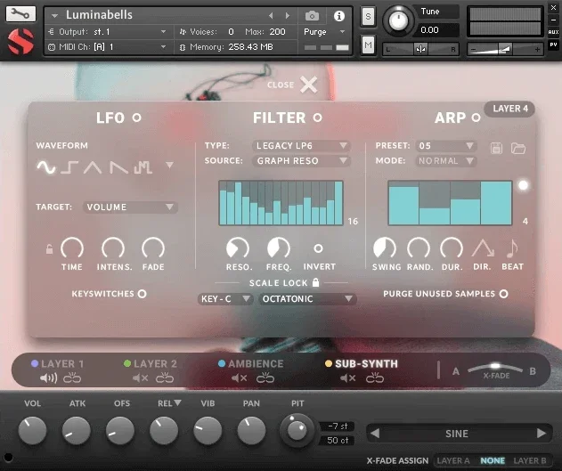 Soundiron Luminabells 2.0 interface