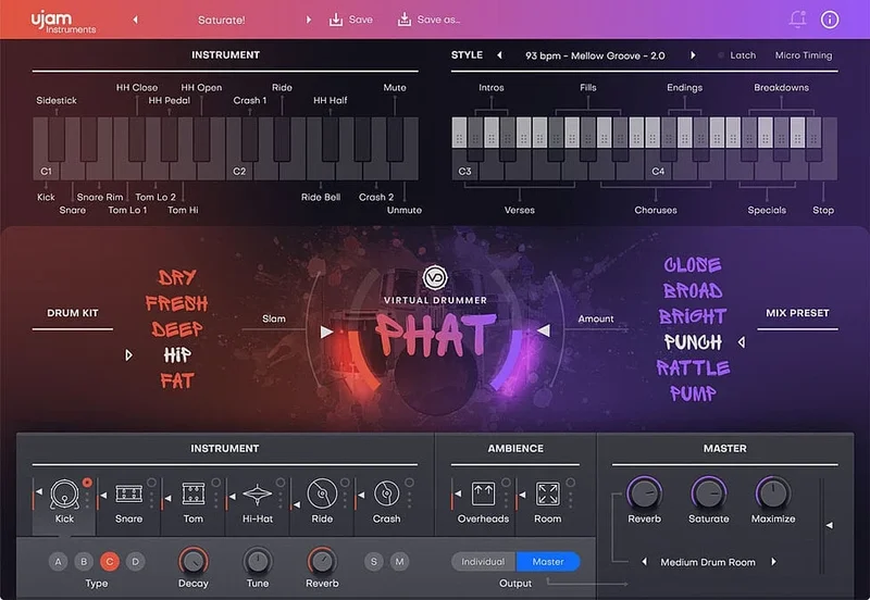 UJAM PHAT 2 interface