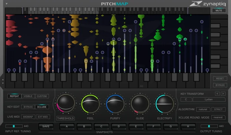 Zynaptiq PITCHMAP Educational Version interface