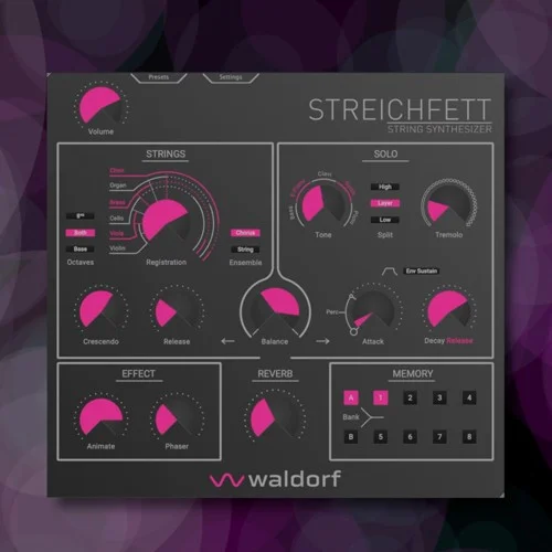 Waldorf Streichfett Plugin interface