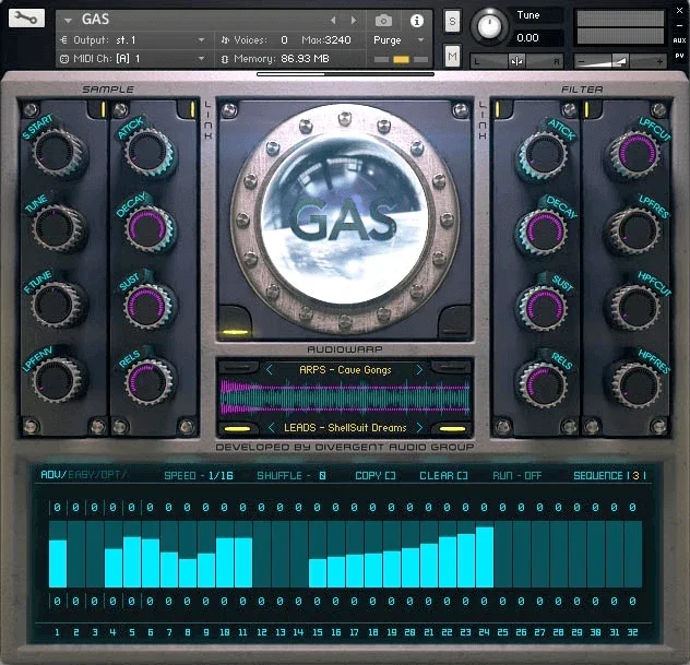 AudioWarp GAS - Guitar Analog Synthesis interface