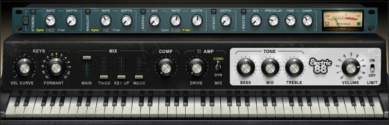 Waves Electric 88 Piano interface