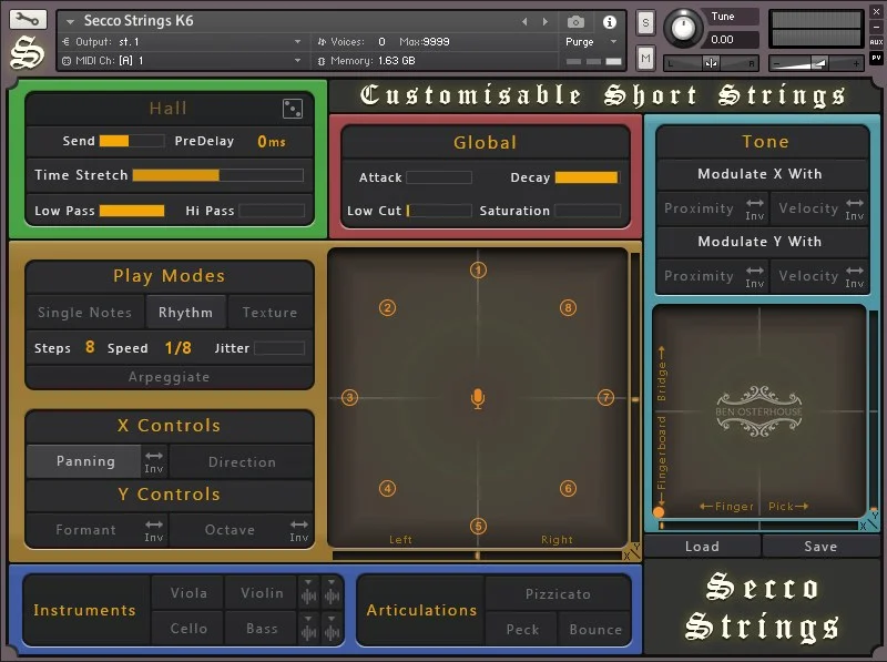 Ben Osterhouse Secco Strings interface