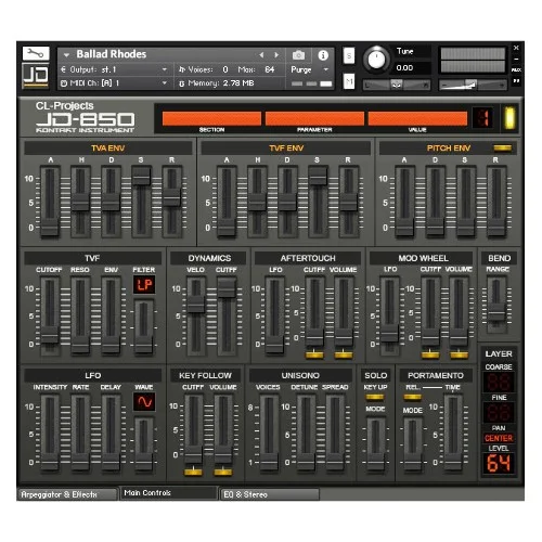 CL-Projects JD-850 interface