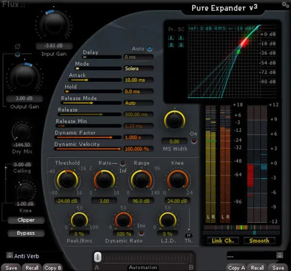 Flux Pure Expander v3 interface