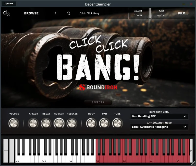 Soundiron Click Click Bang! interface