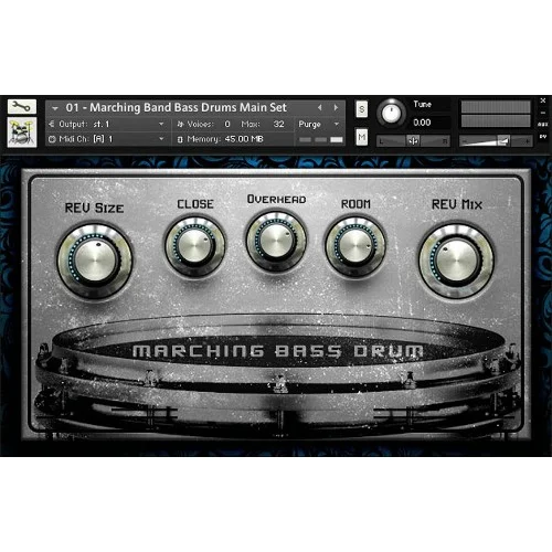 Dream Audio Tools Marching Bass Drums interface