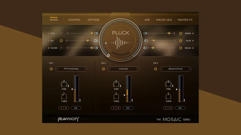 Mosaic Pluck interface