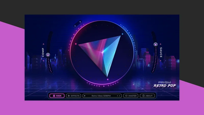 PRISM Retro Pop Drums interface