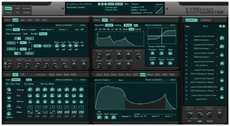 KV331 Audio SynthMaster Upgrade from SynthMaster Player interface