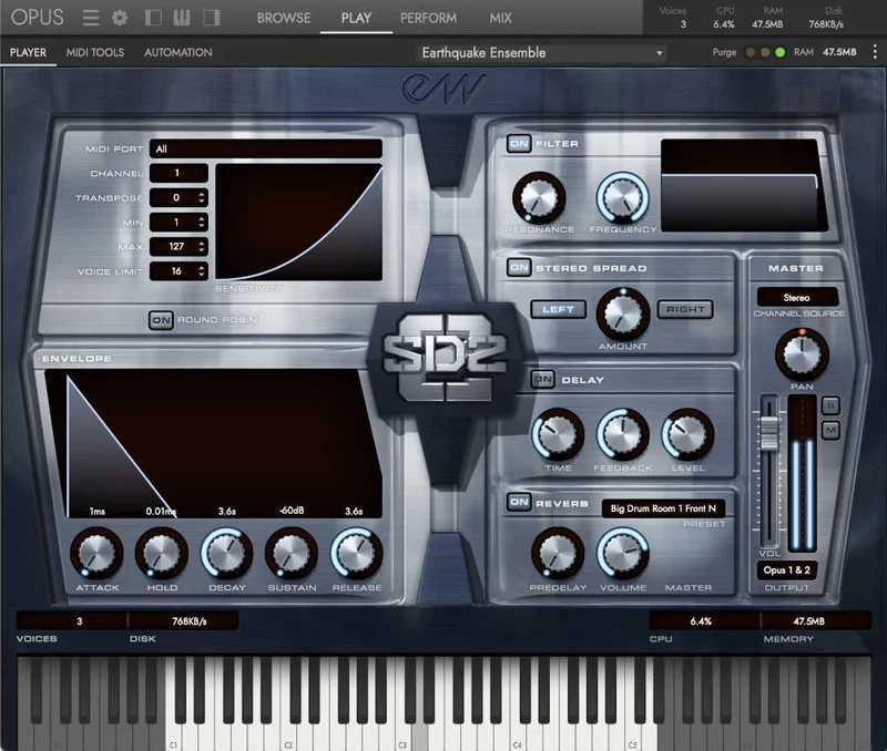 EastWest Sounds StormDrum 2 Pro Bundle interface