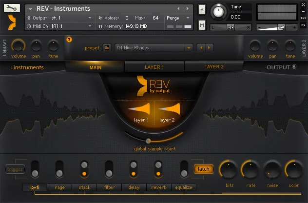 Output REV interface