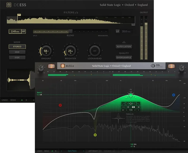 Solid State Logic SSL DeEss and X-EQ 2 Bundle interface