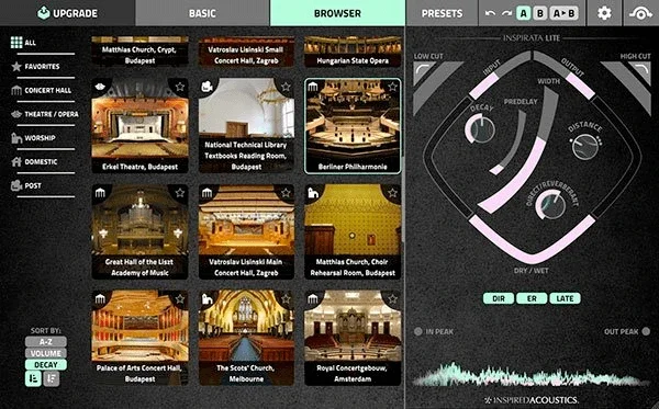 Inspired Acoustics INSPIRATA Lite Edition interface