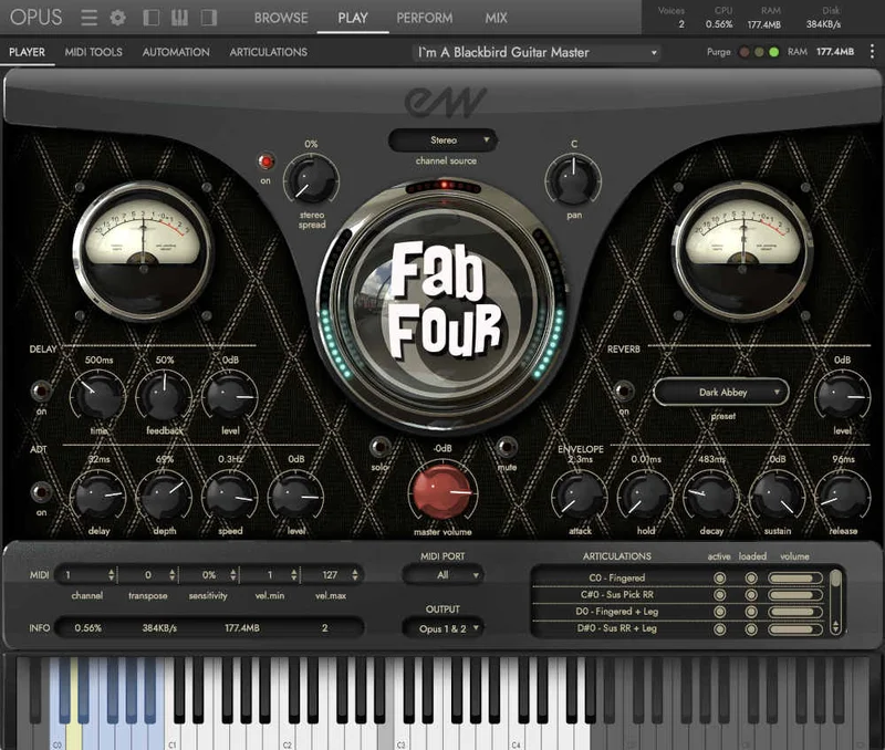EastWest Sounds Fab Four interface