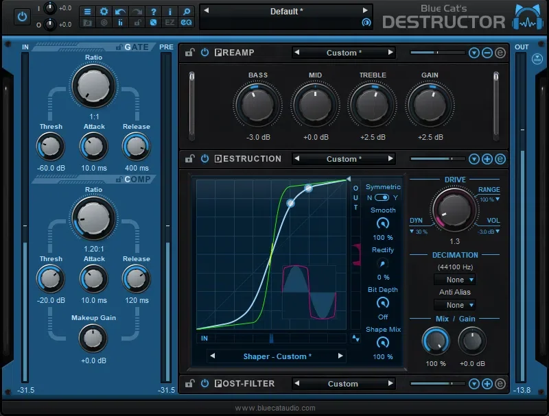 Blue Cat Audio Destructor interface