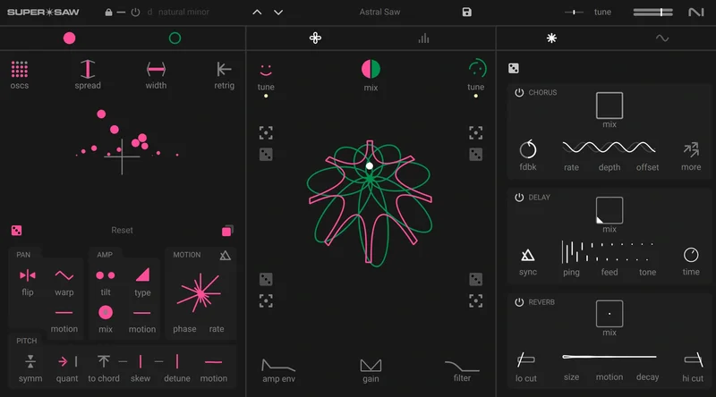 Native Instruments Super*Saw interface