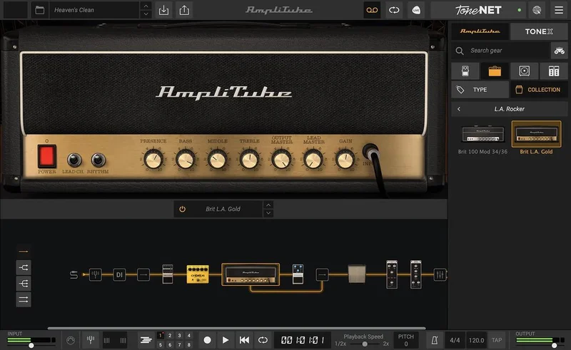 IK Multimedia AmpliTube Slash interface
