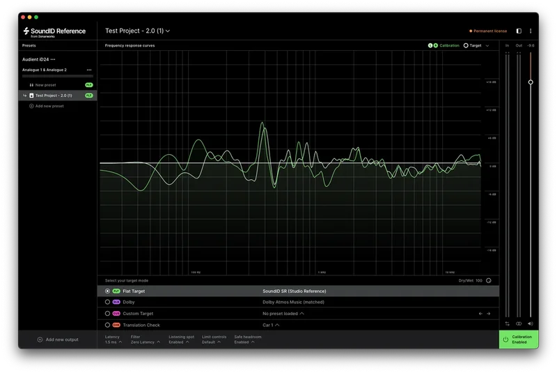 Sonarworks SoundID ORIA Mini Room Correction Add-on interface