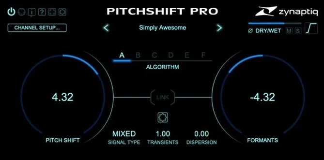 Zynaptiq PITCHSHIFT PRO *EARLY ACCESS* interface