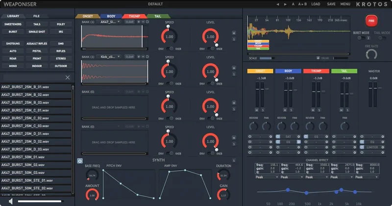 Krotos Weaponiser Basic interface