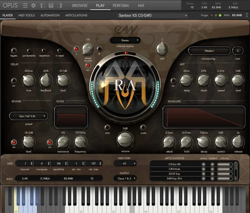 EastWest Sounds RA interface