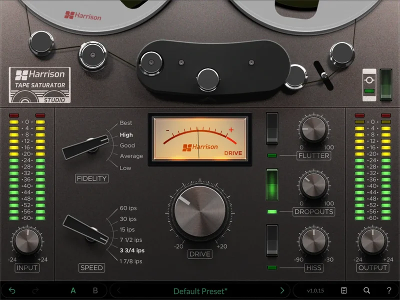 Harrison Tape Saturator interface