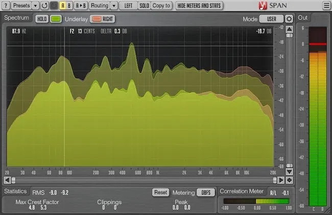 Voxengo SPAN Plus interface