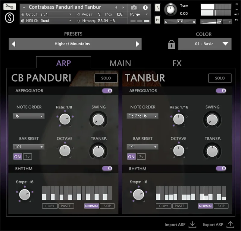 Sonuscore Origins Vol 10: Contrabass Pansuri & Tanbur interface