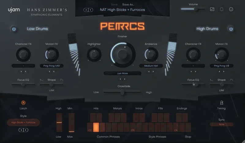 UJAM PERRCS interface