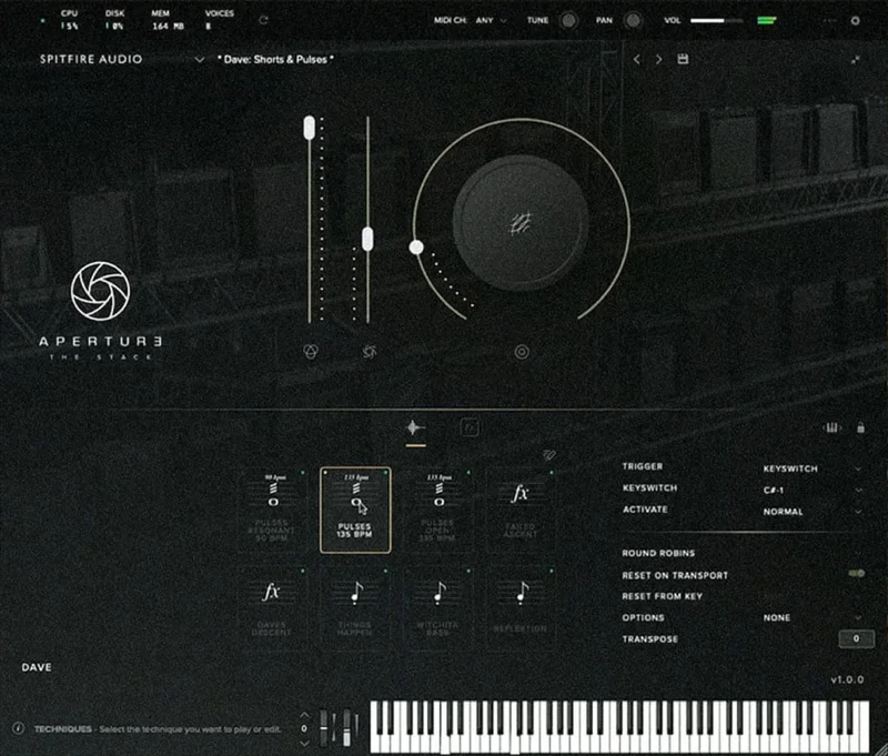 Spitfire Audio Aperture The Stack interface
