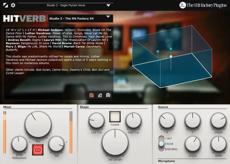 The Hit Factory Plugins HitVerb interface