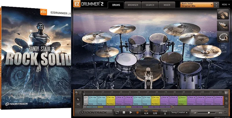 Toontrack EZX Rock Solid interface