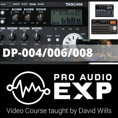 Pro Audio EXP Tascam DP-004/DP-006/DP-008 Video Course interface