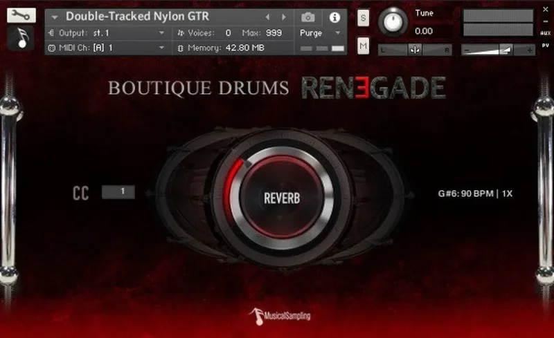 Musical Sampling Boutique Drums Renegade interface