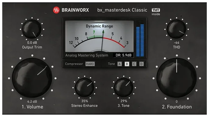 Universal Audio Brainworx bx_masterdesk Classic interface
