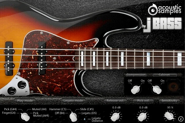 Acousticsamples JBass interface