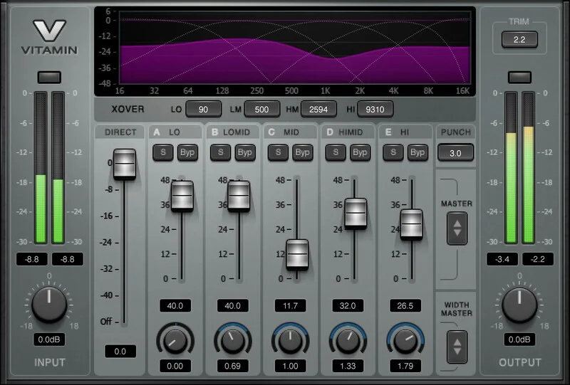 Waves Vitamin Sonic Enhancer interface