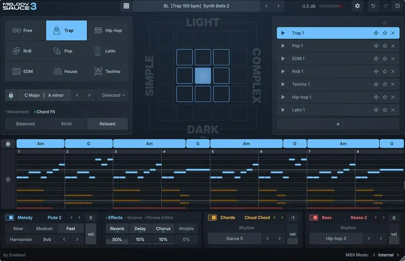 EVAbeat Melody Sauce 3 Upgrade interface