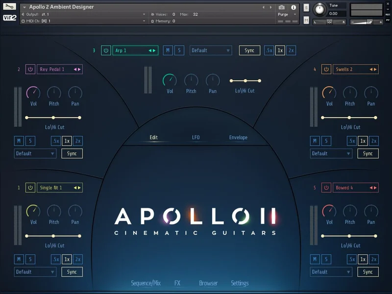 Vir2 Instruments Apollo 2: Cinematic Guitars interface