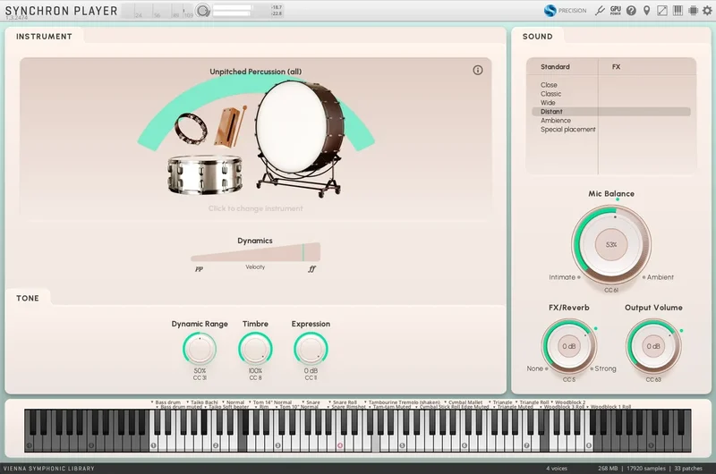 VSL Synchron Prime Percussion interface