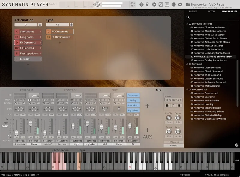 VSL Synchron Koncovka interface